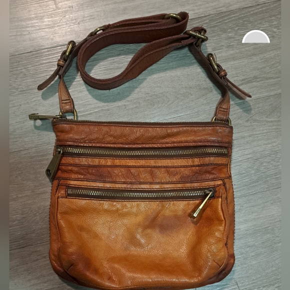 Fossil Explorer Crossbody Bag Brown Leather - Picture 2 of 4